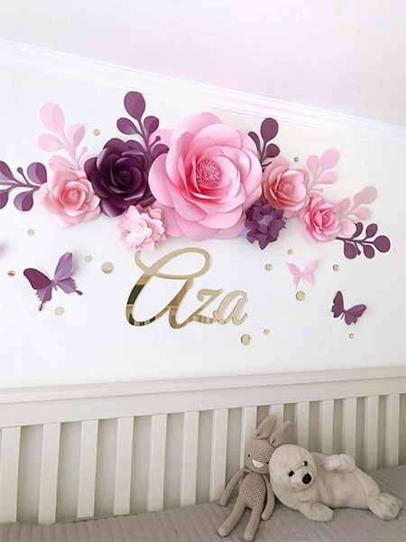 paper flowers for wall decoration