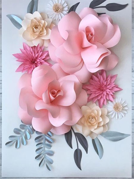 how to make paper flower wall decorations