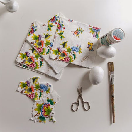 How to Decoupage Pretty Easter Eggs