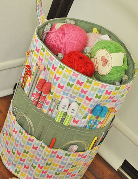 bag for knitting and needles