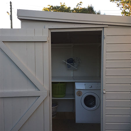 can i keep tumble dryer in shed