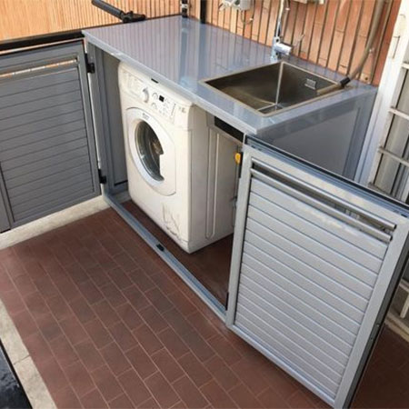 keep tumble dryer outdoors