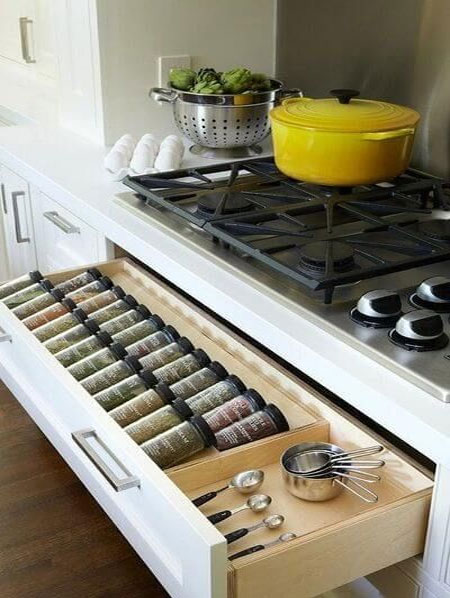 clever storage for modern kitchen