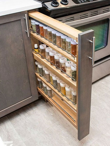 clever use of space in kitchen