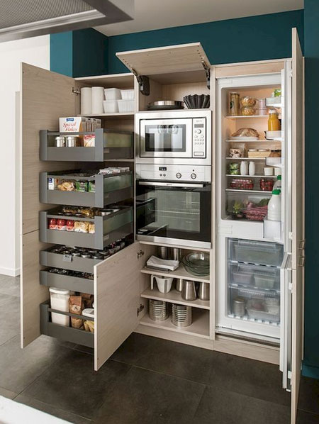 modular storage for modern kitchen