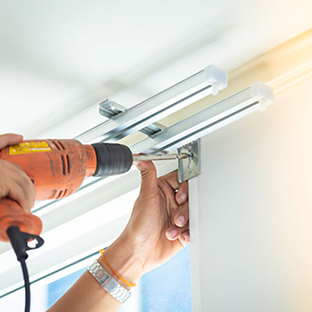 how to mount curtain rail