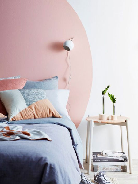 curved or circular headboard design