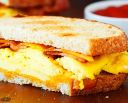blaze griddle breakfast sandwich
