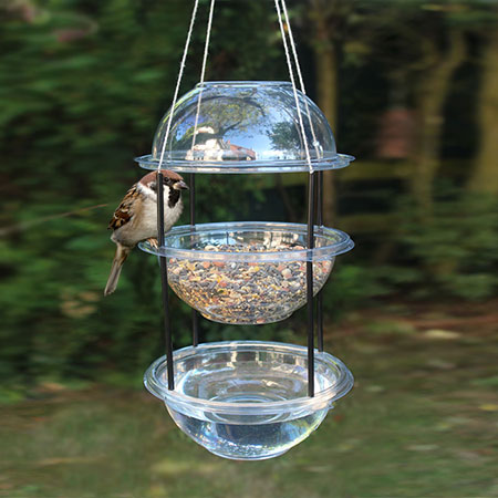 Make a Bird Feeder using Plastic Salad Containers