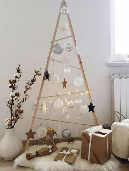 wood frame christmas tree
