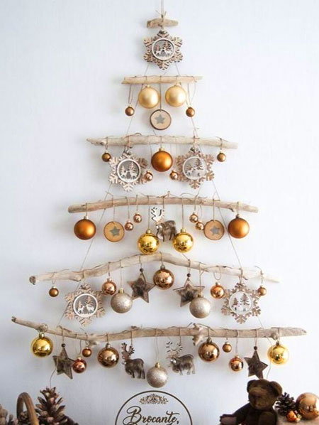 make christmas tree using branches