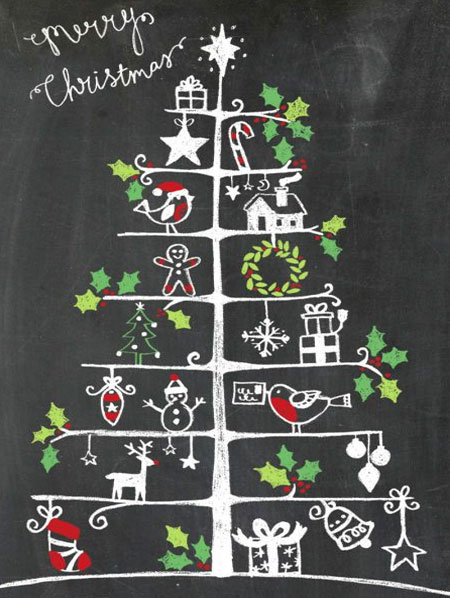 chalkboard christmas tree