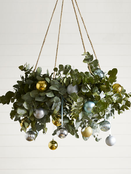 festive greenery to hang over a dining table