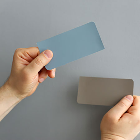 test paint colour swatches at home
