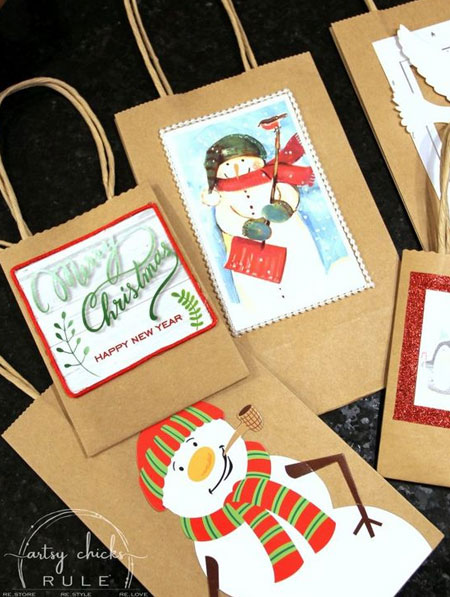 recycle christmas card crafts