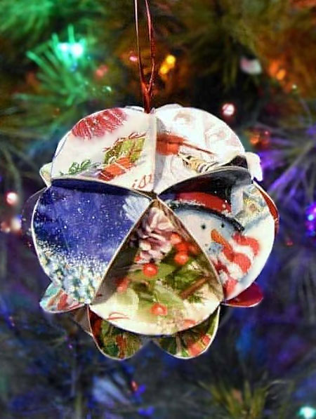paper ball ornaments for christmas tree