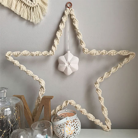 macrame christmas star festive decor ideas