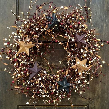 use twigs to make festive wreath