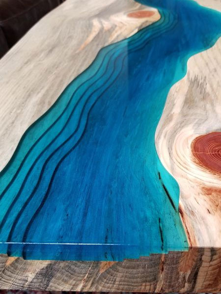 live edge resin coffee table