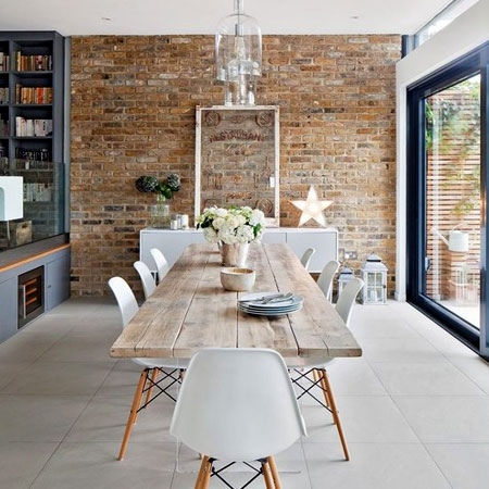 use bricks for a beautiful backdrop