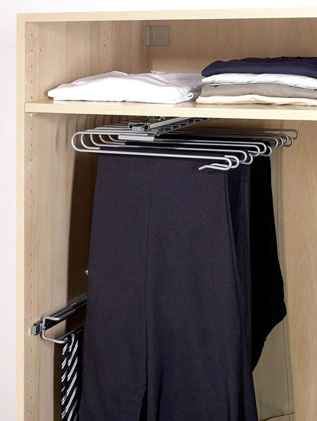 pull out trouser rack for narrow closet