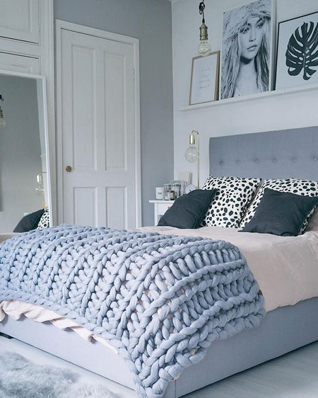 how to knit large chunky wool blanket or throw