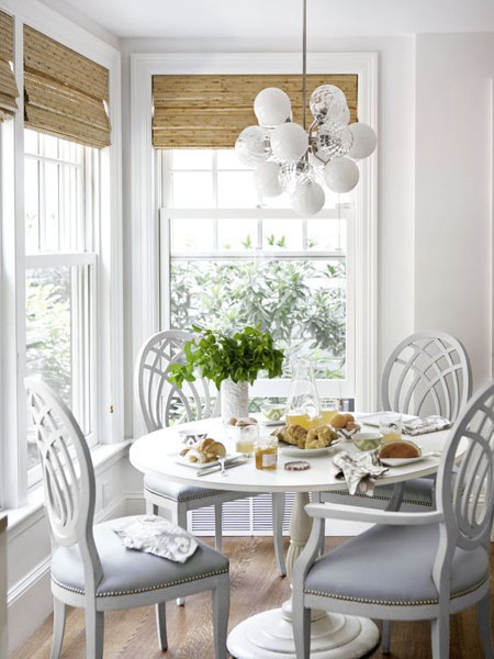 adding warmth to white dining room