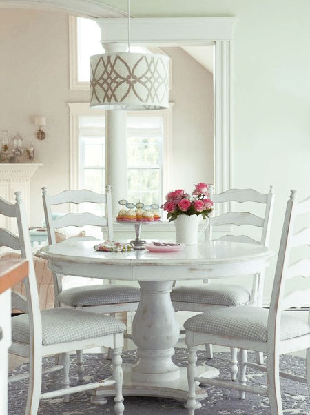 decorate dining room in white