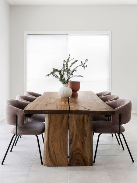 statement furniture for all white dining room