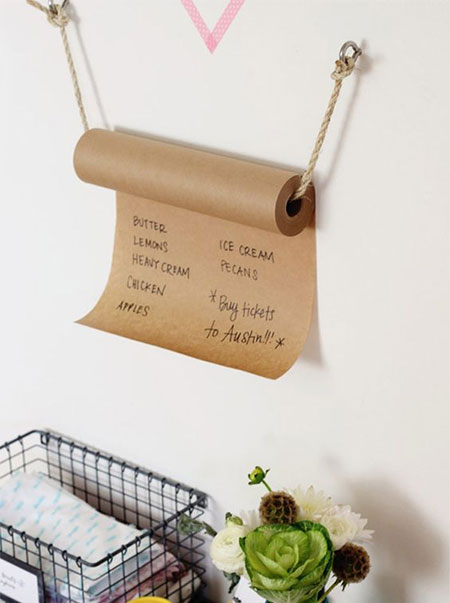 diy wall mounted shopping list