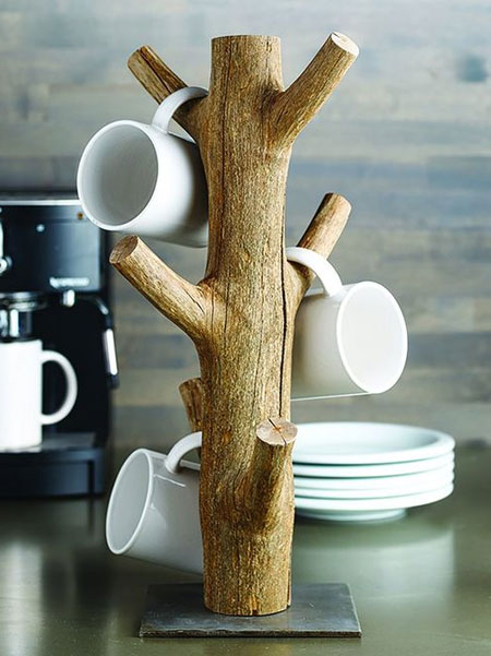 tree branch cup holder