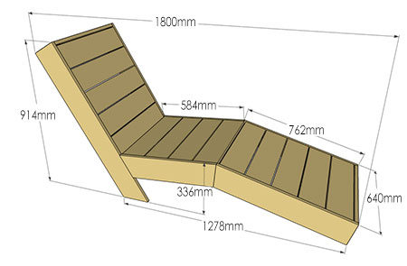 Make a Pine Sun Lounger for the Poolside