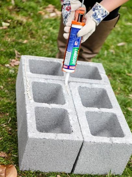 how to make concrete block bar