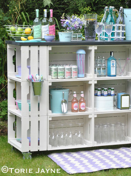 diy pallet wood bar for party of occasion