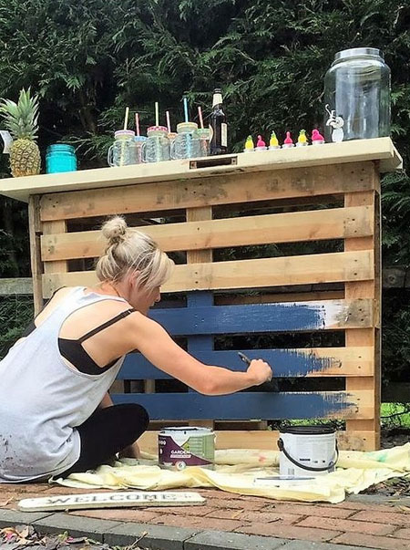 how to build outdoor braai with pallet wood