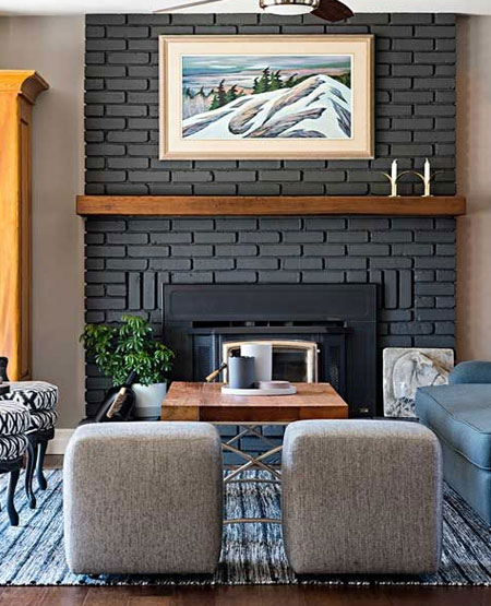 paint brick fireplace surround
