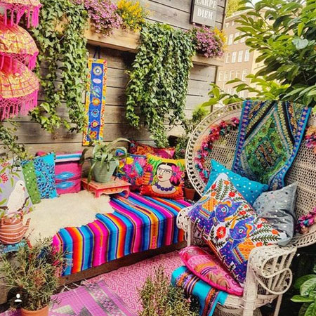 colourful fabrics for patio or garden