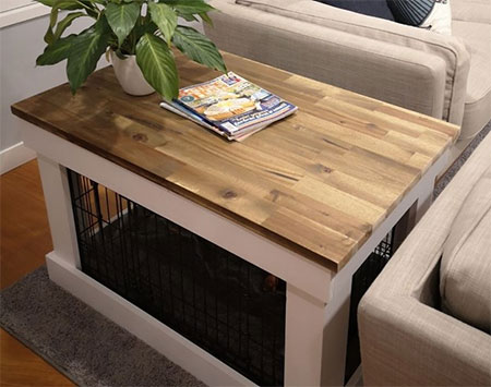 Make A Coffee Table That S Also Dog Crate, How To Make A Dog Kennel Table