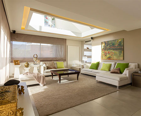 mid century modern living room
