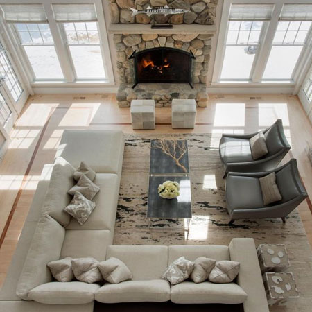 layout 1 Sectional + 2 Chairs