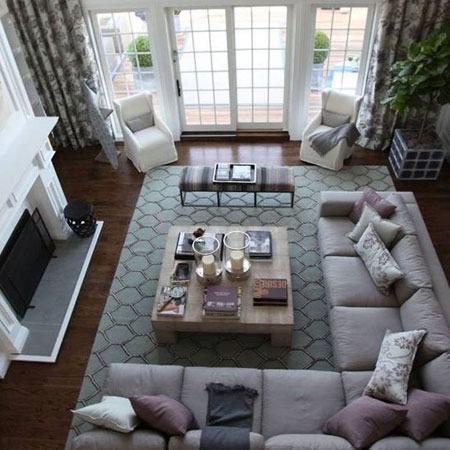 room layout 1 sectional and 2 chairs