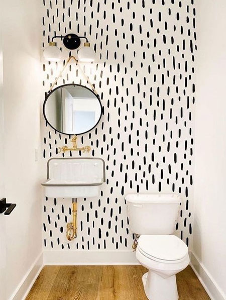 how to paint accent wall in bathroom