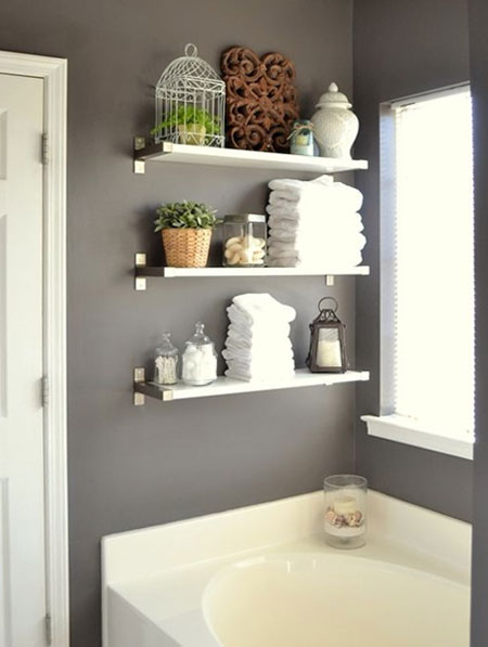 shelf ideas for bathroom