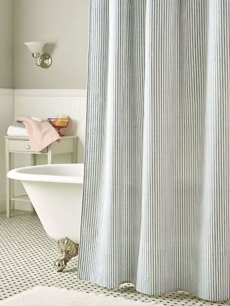 fit new shower curtain