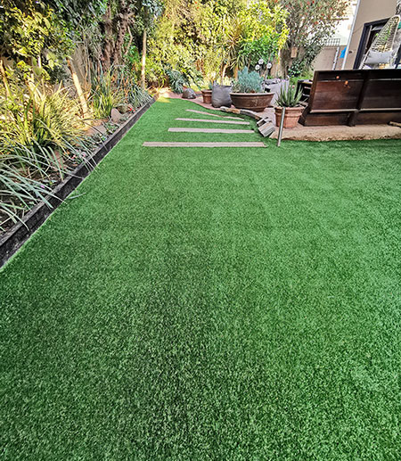 artificial grass sa installed in garden