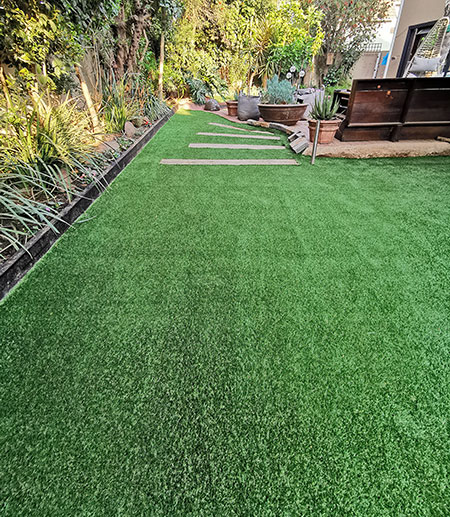 artificial grass sa installed in garden