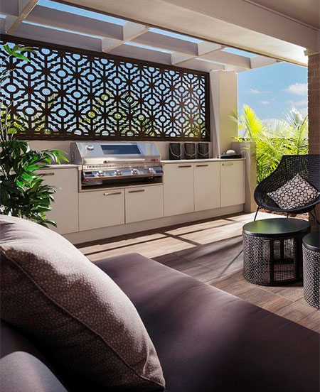 Decorative Outdoor Screen for a Garden