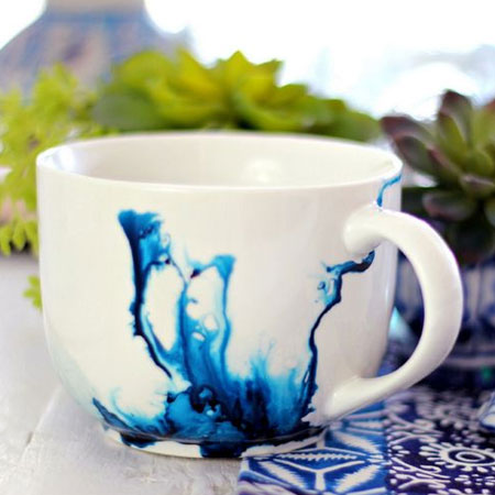 use alcohol ink on ceramics and glass