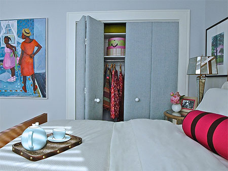 how to upholster closet doors