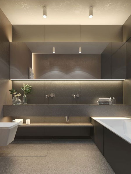 led strip lighting in bathroom